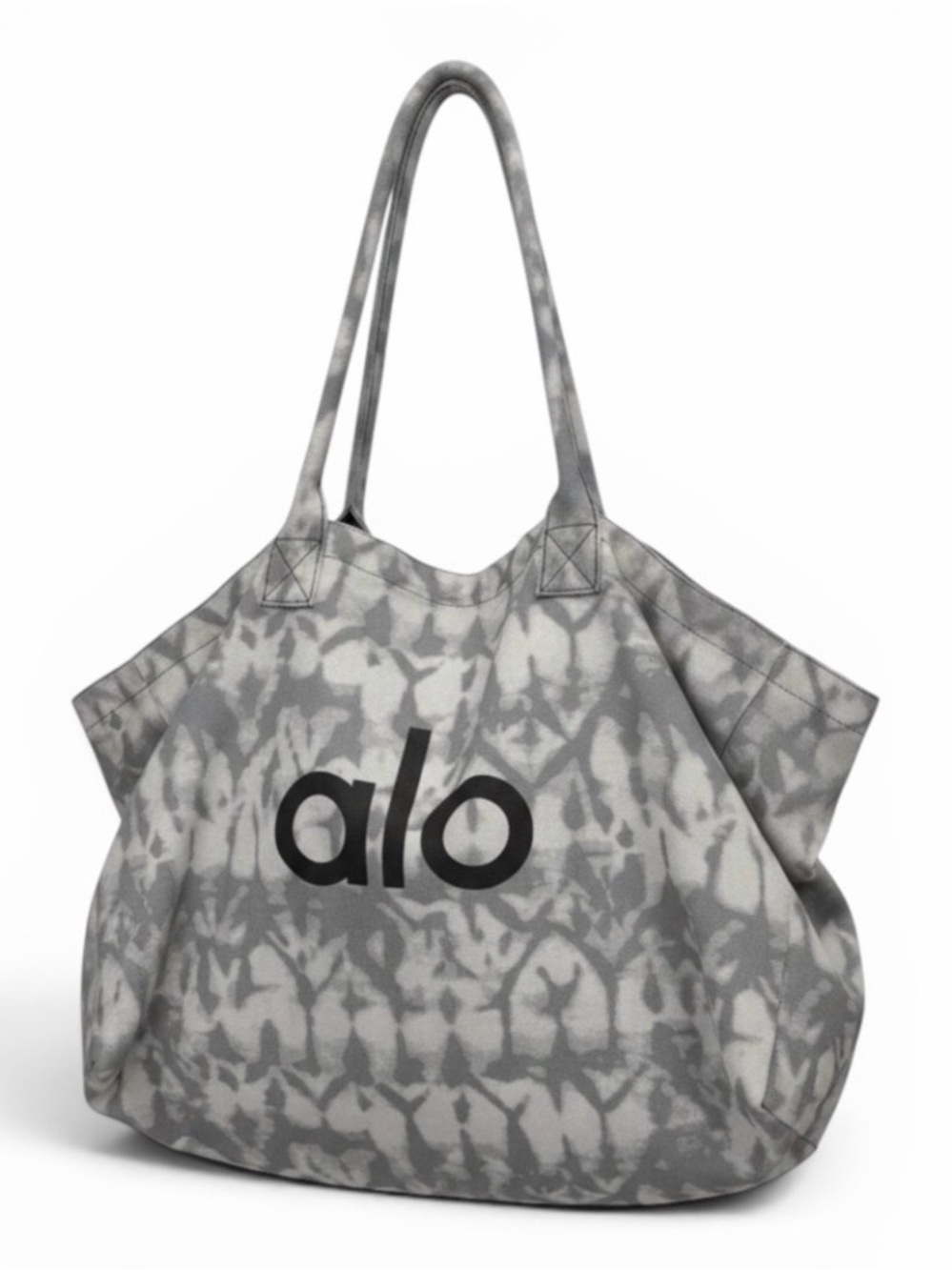 ALO Yoga Gray Tie-Dye Logo Tote